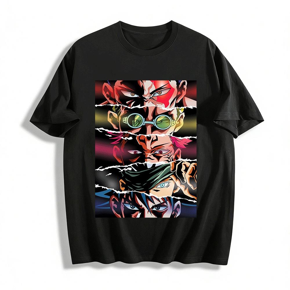 

Anime Characters Print Casual Streetwear Top For Anime Fans Pure cotton T-shirt XXS