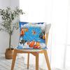 Swimming Frutiger Aero Fish Square Pillowcases Polyester Room  Cushion Cover Creative Decor Pillow Cover 40*40