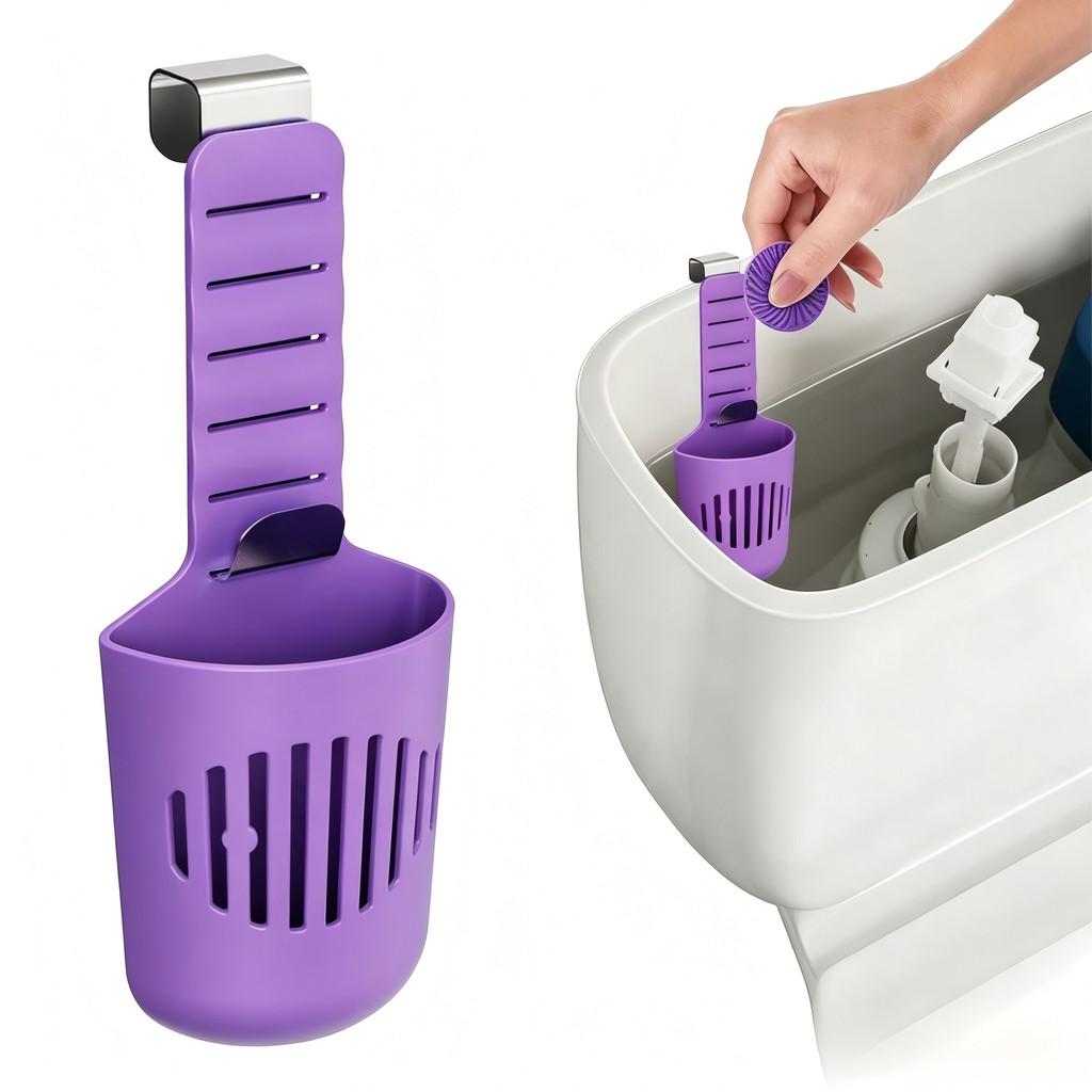 Toilet Tank Cleaning Tablet Holder With Metal Hook For Home Maintenance And Gift