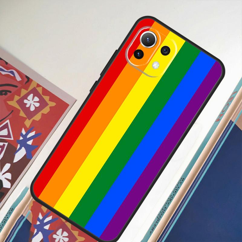 Colorful Rainbow Stripe For Xiaomi 11T 12T 13 Pro 12 11 Lite Phone Case For POCO F5 X5 Pro F4 X4 GT F3 M5 X3 Pro