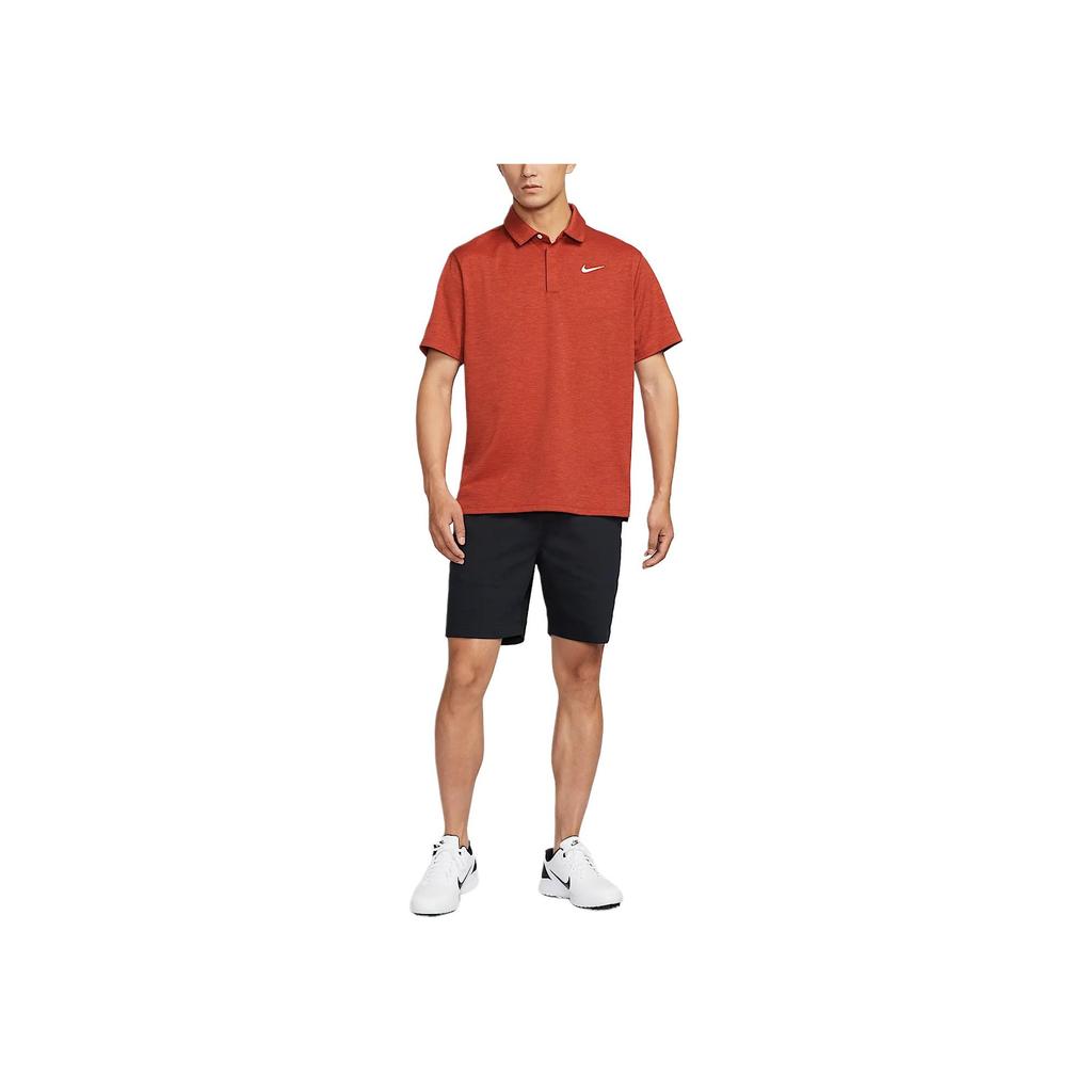 Nike Tour Dri-Fit Lightweight Comfortable Quick-Dry Golf Polo Shirt Men Tops Crimson Dark-Team-Red Light-Ivory FZ7476-671