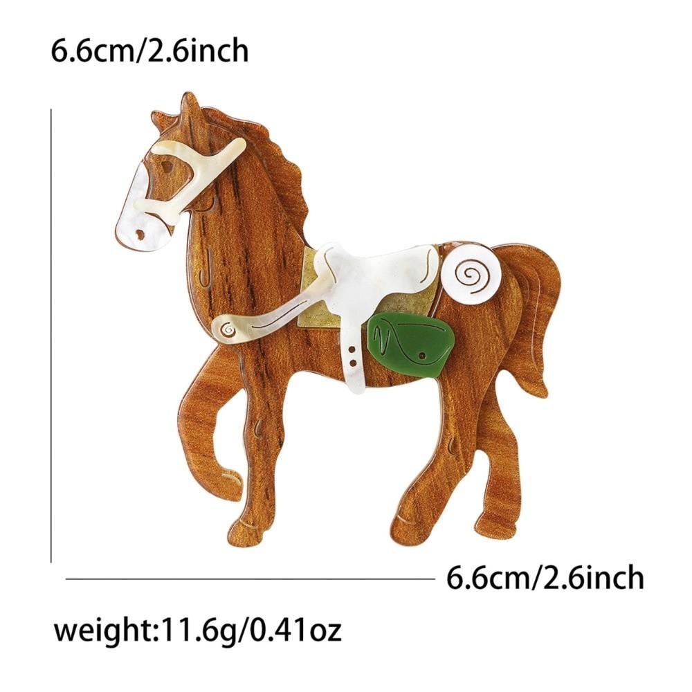 Elegant Horse Brooches Personality Pony Badge Pin Animal Zodiac Horse Pins  Men Suit Accessories