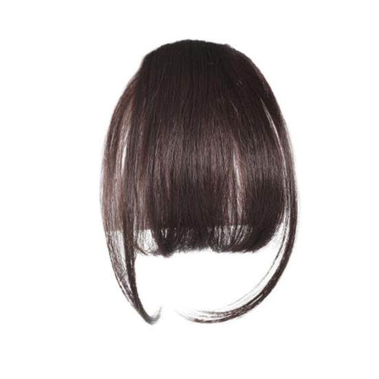 Frauen Clip-in Pony Natürliche Wispy Stirn Haar Extensions Faux Französisch Pony Mädchen