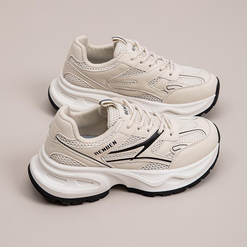 Thick-soled Silver Summer Dad Shoes Women's New Heightening Student Versatile Shoes Breathable Sneakers