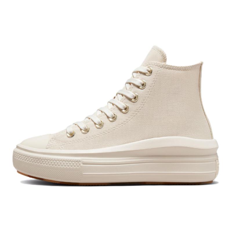 Converse Chuck Taylor All Star Move Platform Simple and Versatile High Top Espadrilles Women's Beige
