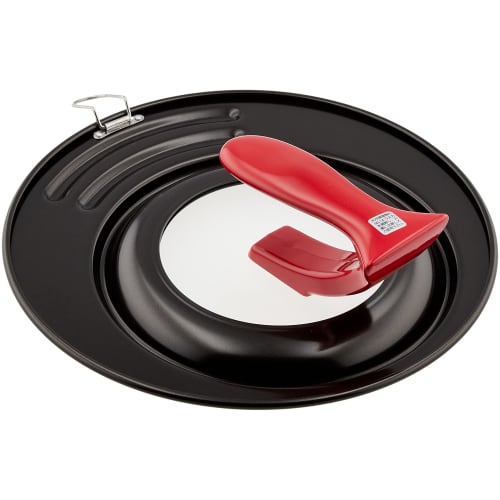 

Pearl Metal Rosso Black Silicone-Coated Stand Pan Cover with Window, 18-22cm, HB-2636