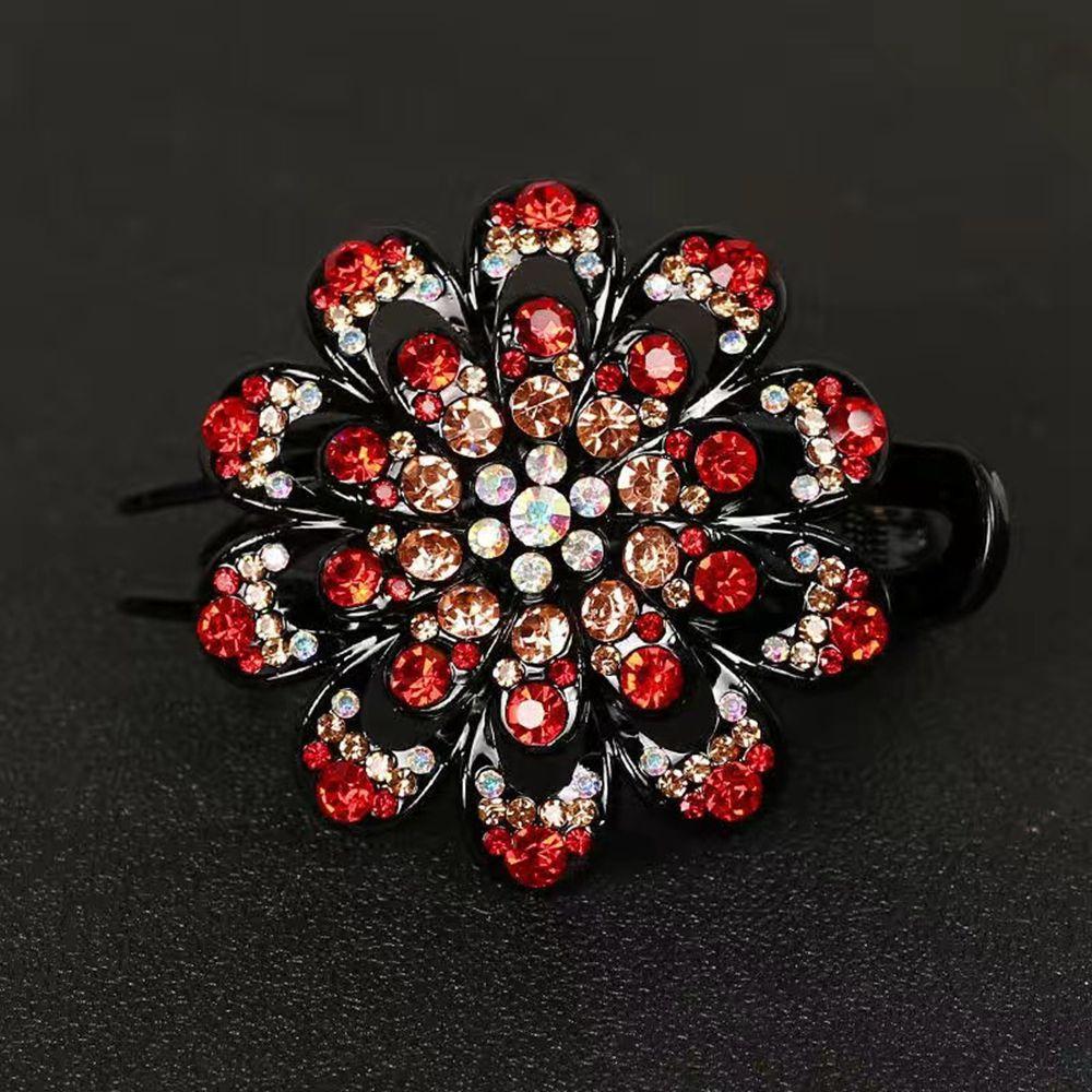 Headwear Korean Style Hairpin Female Hair Accessories Rhinestone Duckbill Clip Flower Hair Clip