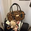 Bowlingtasche mit Leopardenmuster, tragbare kleine quadratische Tasche für Damen, hochwertige, vielseitige Umhängetasche