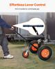 1200lbs Trailer Dolly 18 and 22 In Adjustable Height 2 In Ball 15.2 In Tires