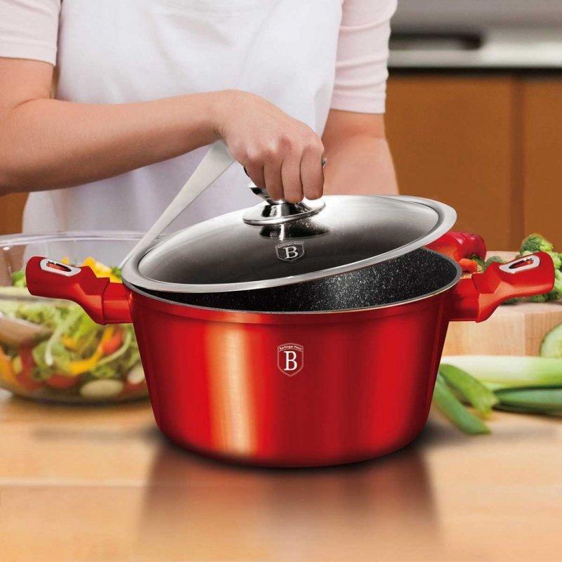 Berlinger Haus Bh-6162 Burgundy Granite Cookware Set 17 Pcs.