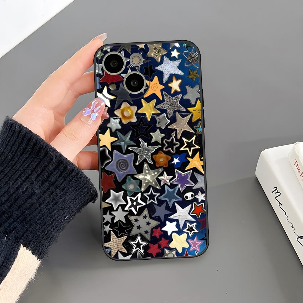 Fashion INS Stars Phone Case For Iphone 17 Air 15 Pro Max 14 Pro 16 Plus 12 13 11 Xr X Xs 8 7 Plus Back Cover