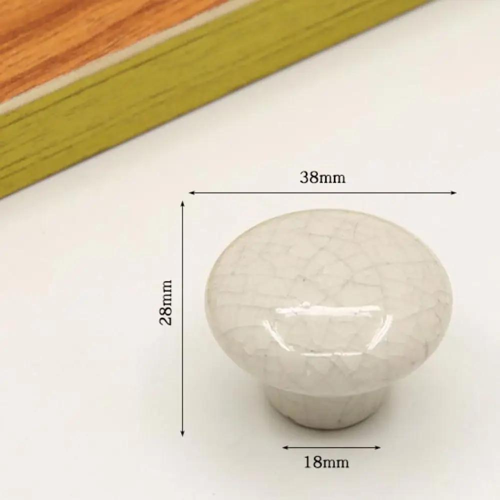 Retro Single Hole Ceramic Cabinet Knob Round European Style Door Pull Handles Vintage Drawer Knobs Kitchen