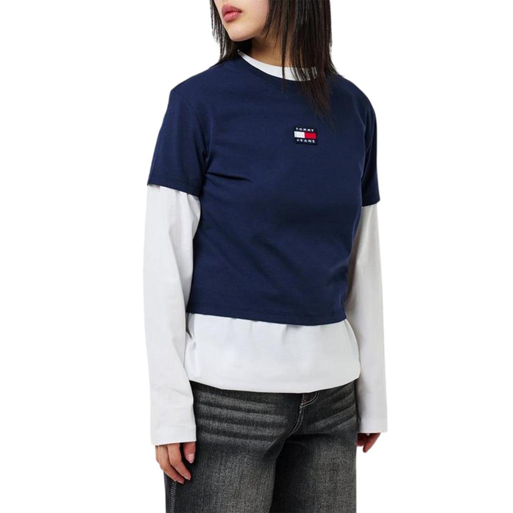 Tommy Jeans Womens/Ladies Embroidered Logo Cotton Cropped T-Shirt