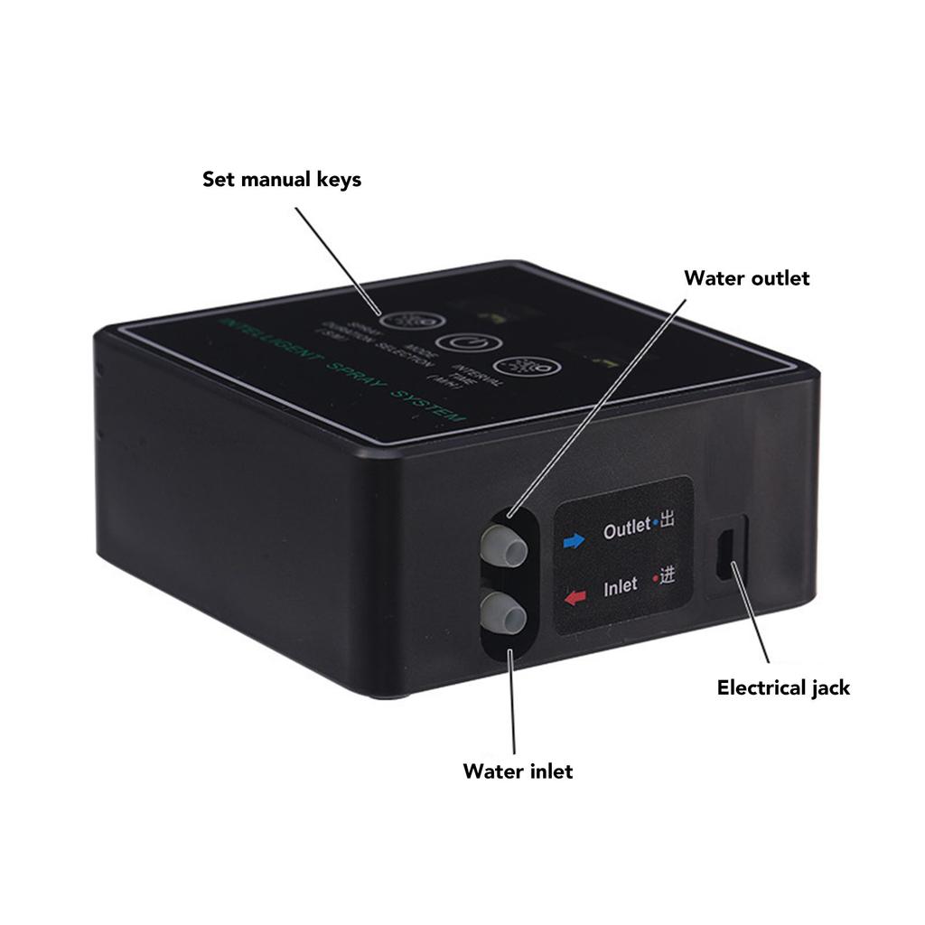 Reptile Fogger Smart Spray System Automatic Timing Humidifier 360 Degree Adjustable Misting Nozzles Mister for Terrarium