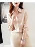 Women's Chiffon Long-Sleeve Satin Shirt - 2026 Spring Design, Hong Kong Style