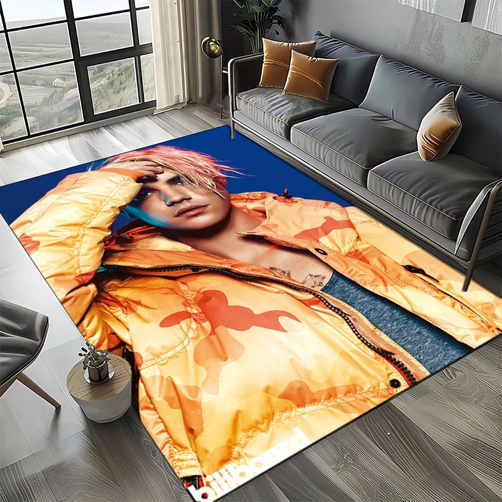 2025 New Style Justin Drew Bieber Singer 3D Carpet Rug for Living Room Bedroom Home Sofa Decoration,Kid Play Non-slip Floor Mat