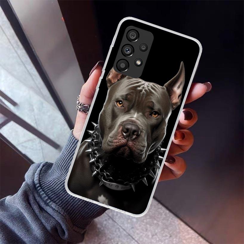 Pit Bull Pet Dog Pitbull Phone Case For Samsung Galaxy A52 A51 A50S A32 A22 A12 A02S A72 A71 A31 A70 A30S Note 20 Ultra 10 Plus