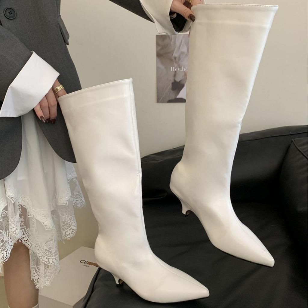 2025 New Summer Pointed Thin High Heel Tall Tube Thin Fashion Martin Women's Boots Knight Women's Knight Long Women's Boots