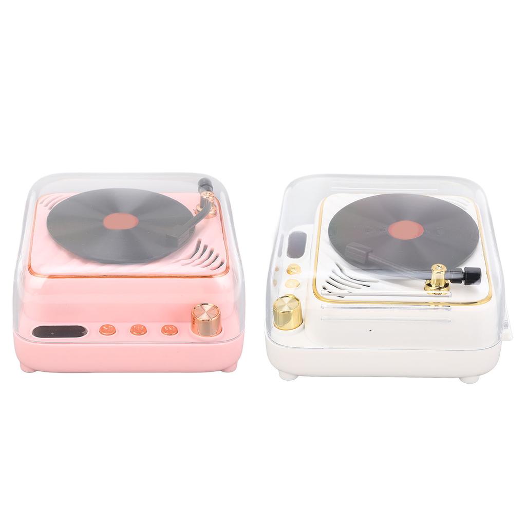 BT Speaker Retro Record Player Shaped Decorative Speaker for Bedroom Bedroom Gift 3.7V