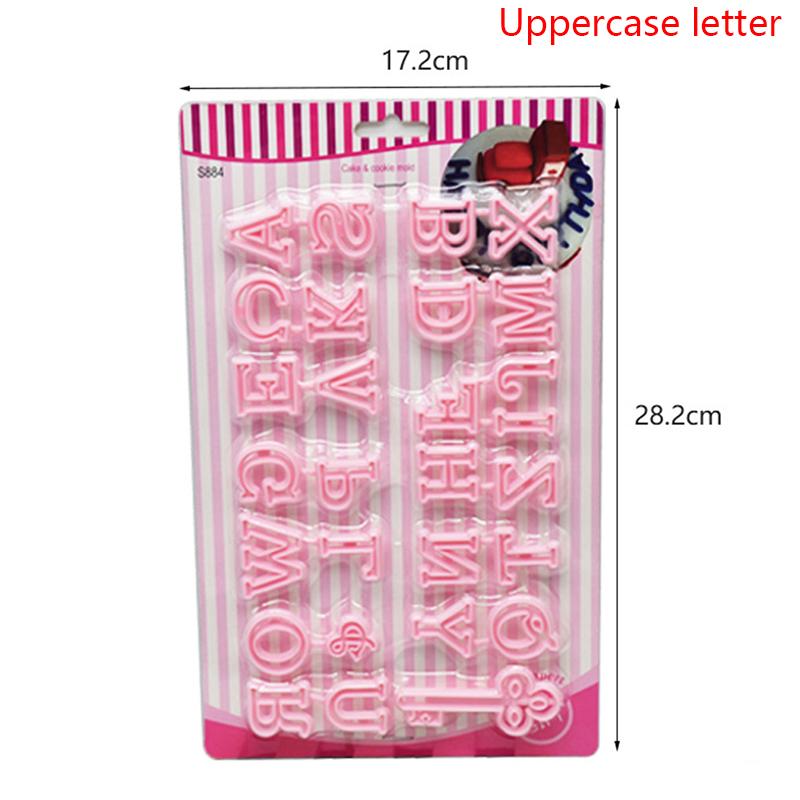 Plastic Cake Mold 26 Letter Number Chocolate Baking Tools Non-stick Silicone Cake Mold Jelly And Candy Mold Mold DIY Baking Tool