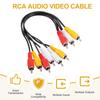 uxcell AV Audio Video Splitter 3 RCA Female Jacks to 6 RCA Female 25cm Composite Video Splitter Adapter Output Cable Cable, Jacks,