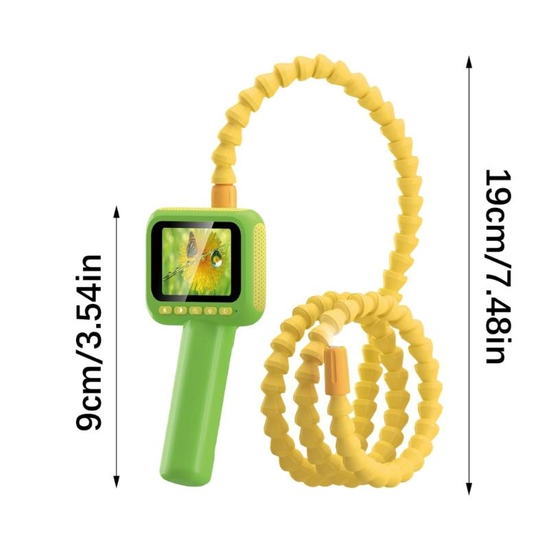 Kids Snake Camera Endoscope with Flexible Cable & IP67 Waterproof Camera Toy Lights ABS for STEM Learning Activity