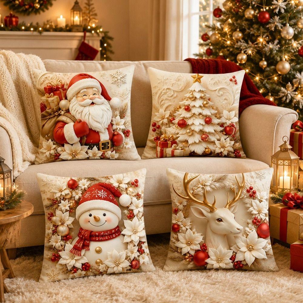 Washable Throw Pillow Covers 45x45cm Holiday Cushion Case  Sofa House Room