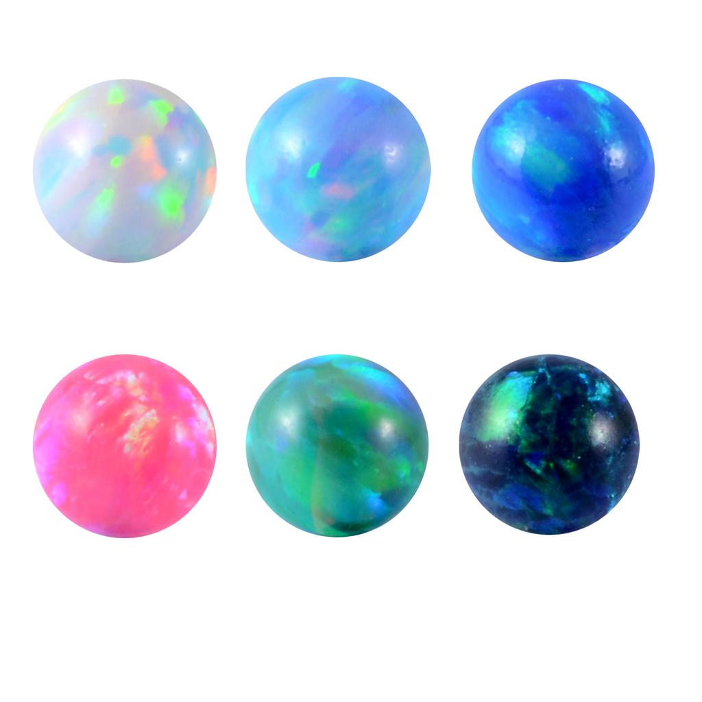 1PC 361L Surgical Steel Opal Ball Lip Stud Internally Threaded 3mm Opal Labret Ear Tragus Cartilage Helix Daith Earring Piercing 4