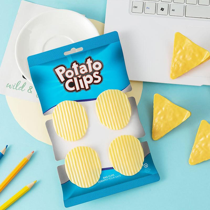 Cute Chip Clip: Creative Storage & Sealing Solution for Snacks, Food Preservation, and Office Use. Moisture-Proof and Practical.