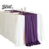 Soft Table Runner Sheer Flowing Runner Chiffon Wedding Elegant Solid Color High Quality