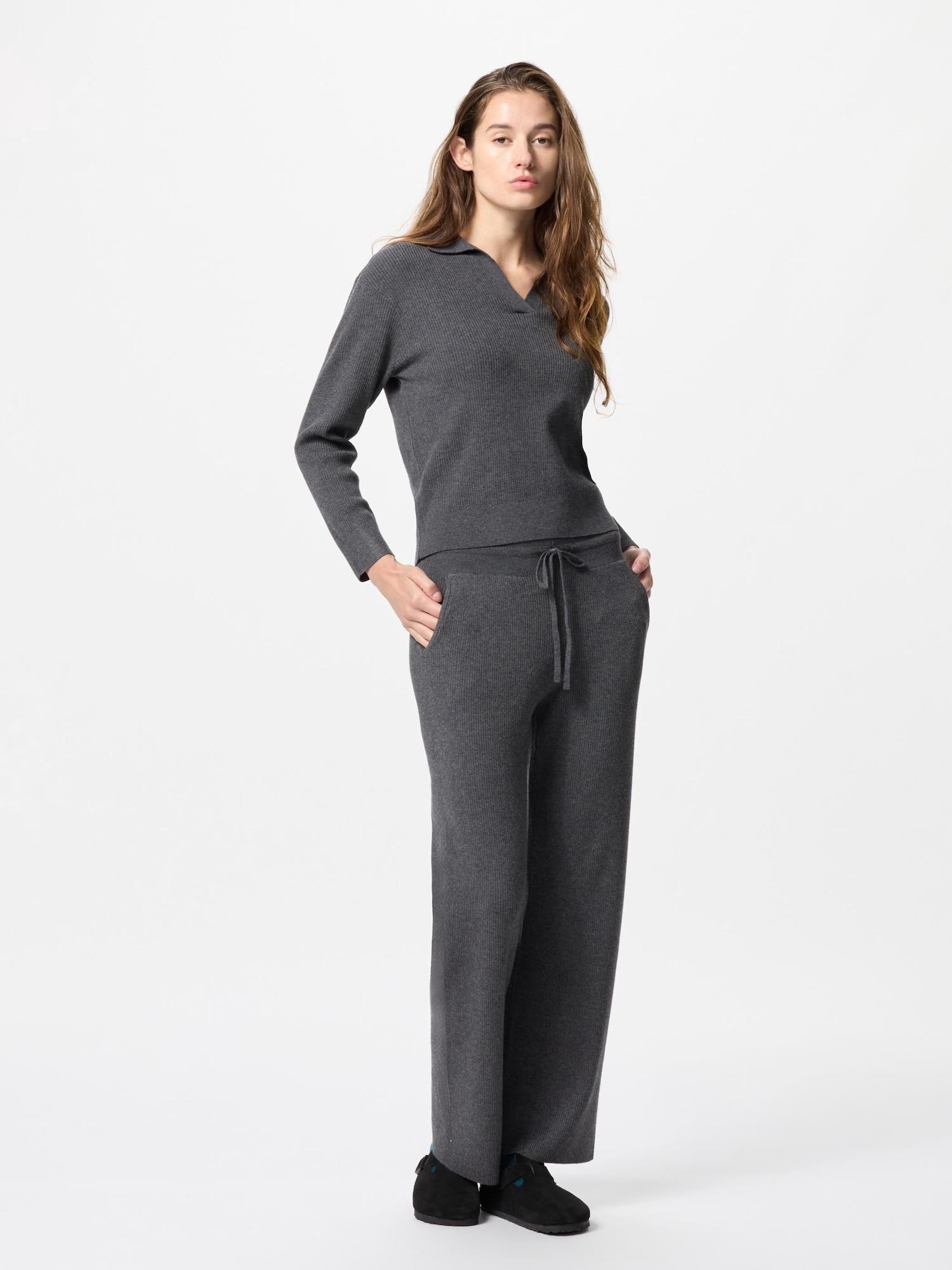 

Uniqlo стираемые трикотажные дорожные брюки длина штанины 71 74 см длинная длина 07 GRAY/WOMEN XS