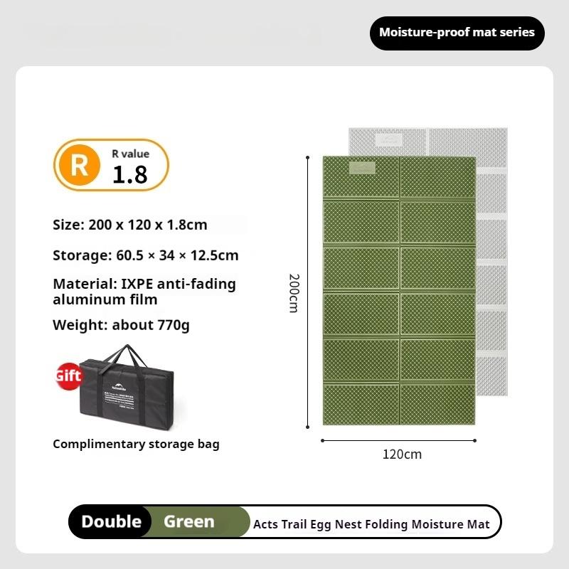 Naturehike R1.8 Egg Nest Mat Single Double Folding Widen Moisture-proof Sleeping Pad Outdoor Hiking Ultralight Mattress Portable