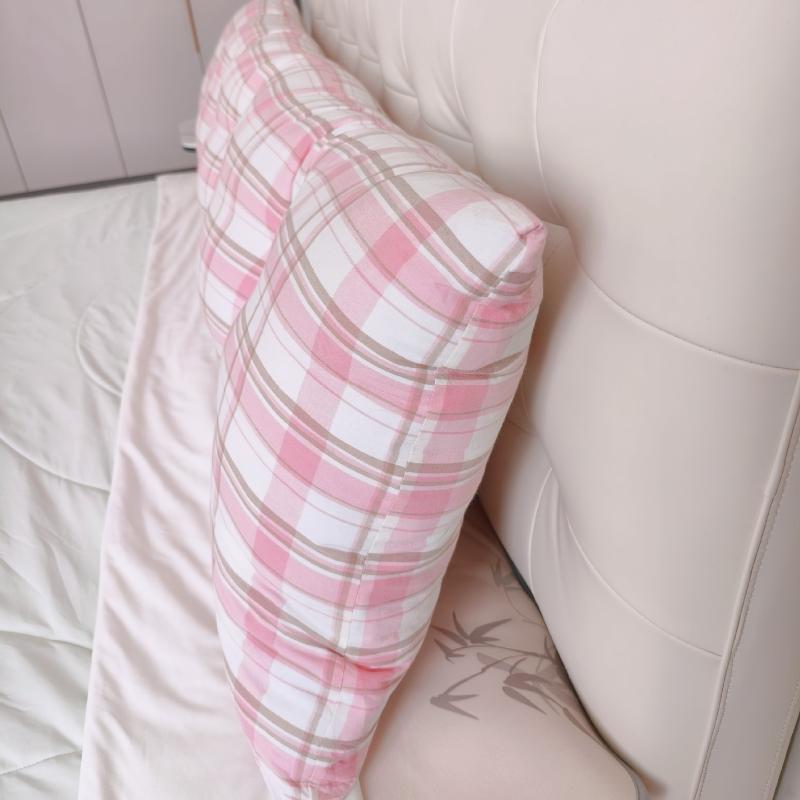 Thickened By 15cm Cute Korean Style Headboard Large Backrest Colorful Checkered Bed Cushion Soft and Skin Friendly Soft Bag Bedroom Tatami Pillow