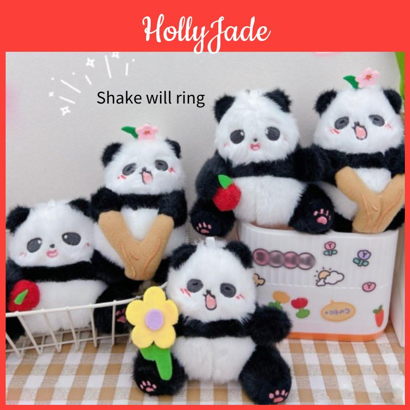 Adorable Panda Plush Keychain Toy With Cute Sounds Perfect For Backpacks And Accessories
