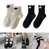 Women Crew Socks Ruffle Ankle Socks Japanese Style Sweet Bows Socks Frilly Cheongsam Knee High Socks Y2K Streetwear