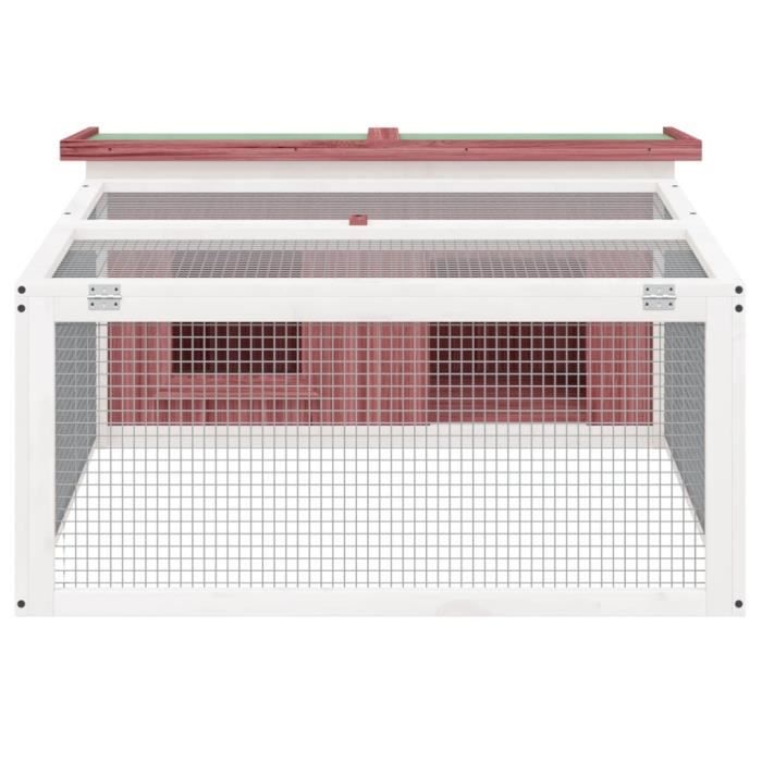 VidaXL Clapier moka 117,5x97x47,5 cm bois de pin massif 172288