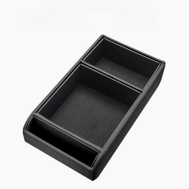 Car Armrest Box Organizer Storage Box Premium Sense with Tissue Box Cup Holder Cell Phone Center Armrest Booster Pad