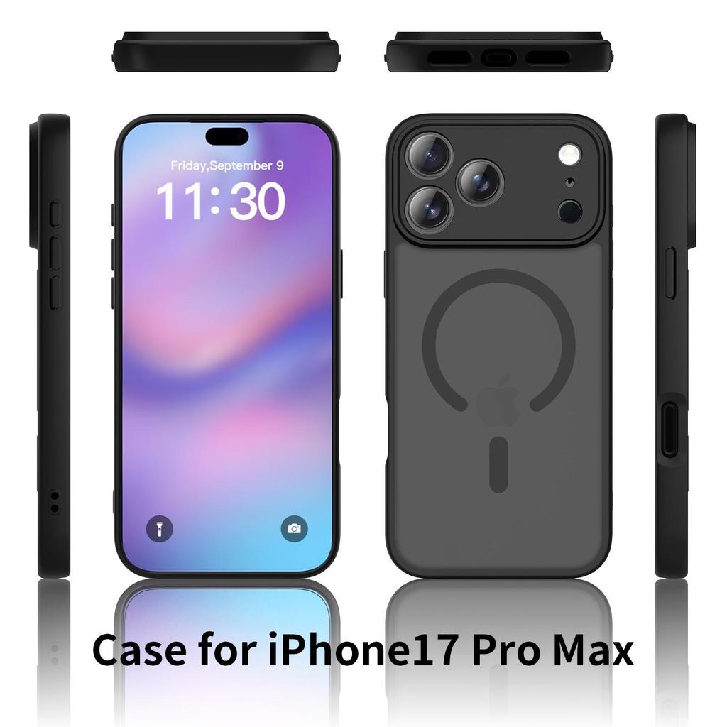 Magnetic Frosted Liquid Skin Feel Case for iPhone 16 Pro Max - Anti-Drop, Fine Hole Design