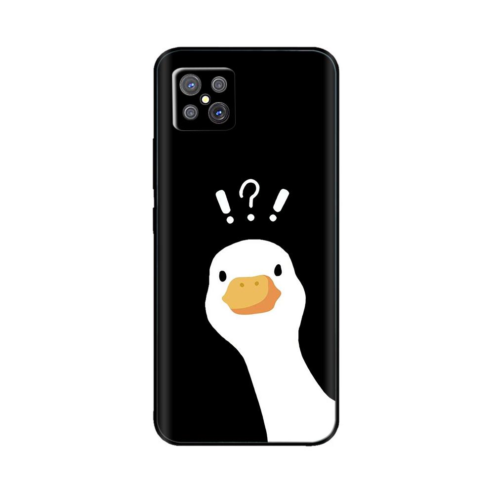 For Oppo Reno4 Z 5G Case Cute Cartoon Painted Black Silicone Soft TPU Back Cover For OPPO A92S Phone Back Bumper Shell Bag Coque