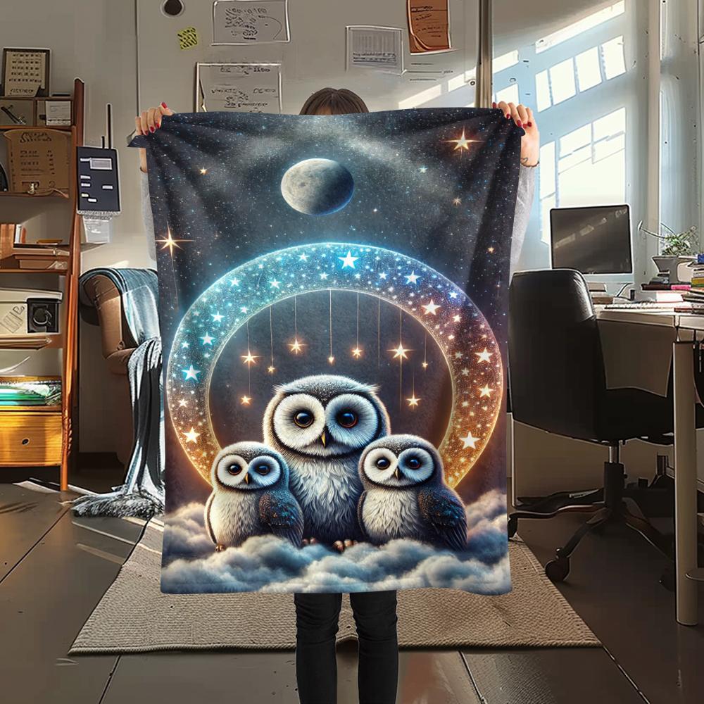 1Pc Cartoon Print Flannel Blanket, High Quality Comfortable for All Seasons, Home Decor, Warmth and Comfort, Perfect for Christmas Birthday Gift