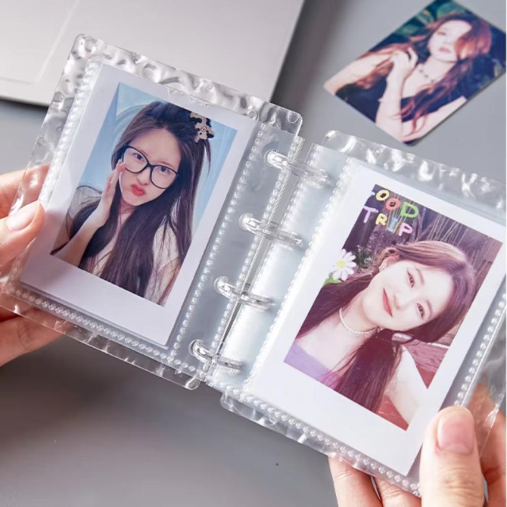 3 Inches Acrylic Photo Album Transparent Card Holder Idol Picture Protector  Student
