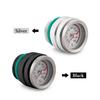 M30×1.5 Fuel Tank Cap Oil Temp Gauge 0-200°C Pointer Dial Meter for Motorcycle Black Silver BX103093