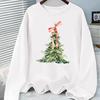 (Asian Size) Tree Cute Lovely Print T Shirt Christmas New Year Graphic Tee Women Autumn Winter Casual Fashion Top Clothing Long Sleeve T-shirts