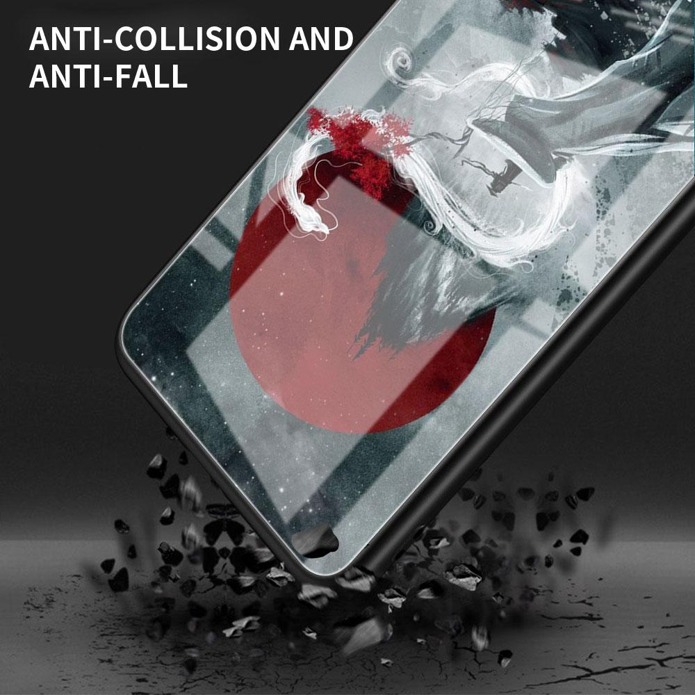 Landschaft Tusche Samurai Kunst Glas Hülle Für Samsung Galaxy A52 A71 A50 A51 A70 A21s A31 A72 A10 A12 A30 A22 5G Handyhülle