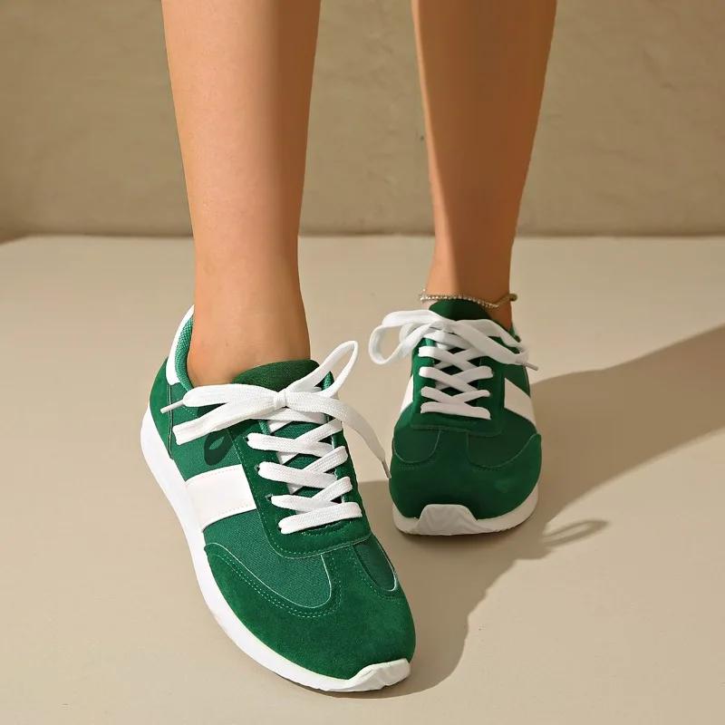 Fashion 2025 Hot Sale Mixed Colors Women's Vulcanize Shoes Outdoor Low Heel Lace Up Sneakers Versatile High Quality Ladies Casual Shoes