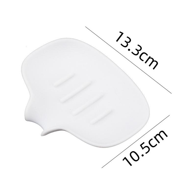 

kitchen soap tray Silicone Soap Dish Holder Self Draining Non-slip Soap Tray Bathroom Kitchen Draining Rack Dish Storage Tray