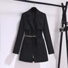 Sense Black Small Blazer Womens Autumn and Winter Clothing Latest Korean Version Comfortable Fit Everyday Long Sleeves