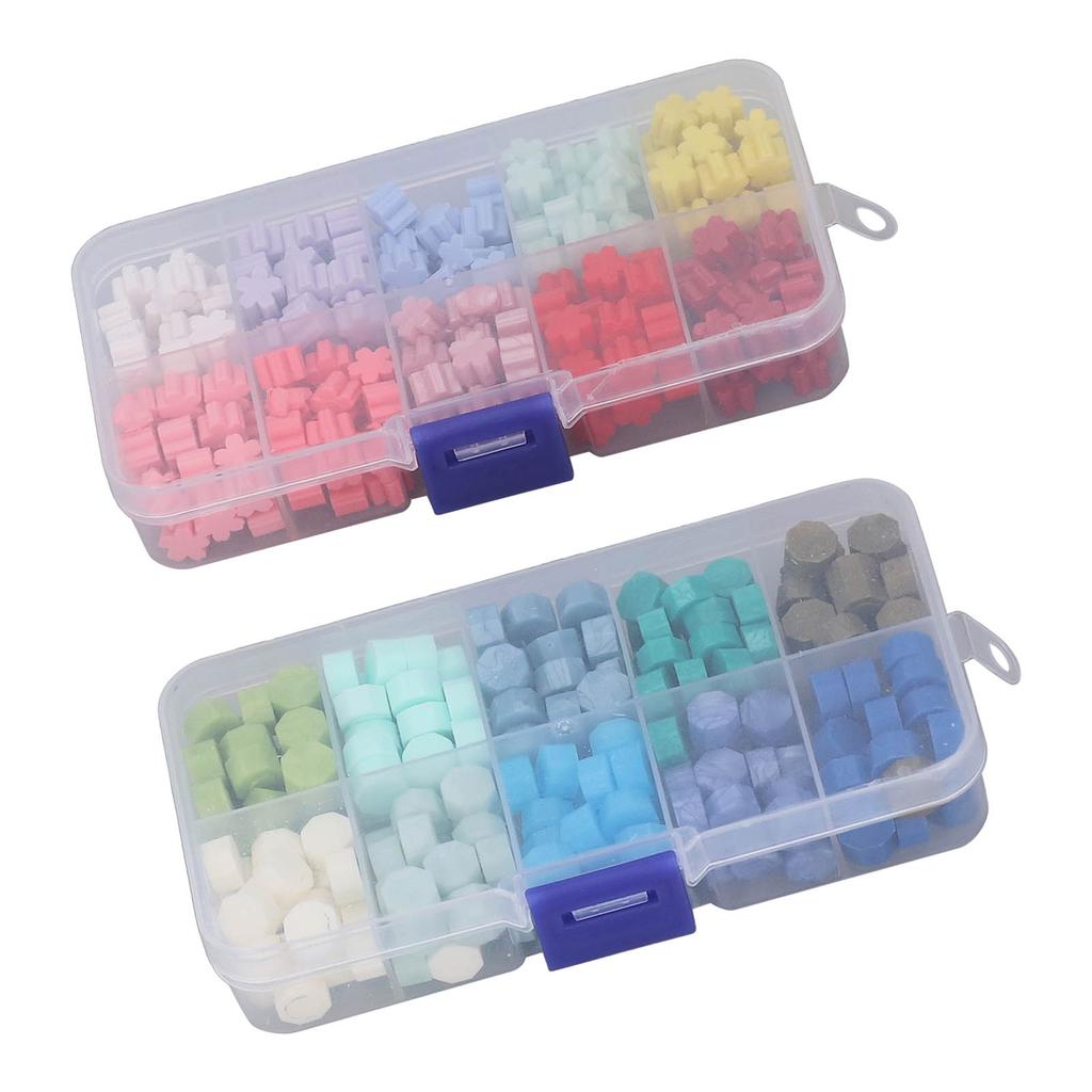 400 Pcs Sealing Wax Beads 20 Colors Sealing Stamp Wax Bead with Storage Box for Invitations