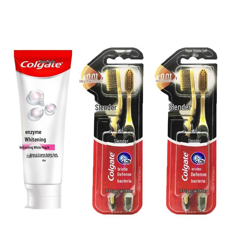 Colgate Whitening Toothpaste Peach & Charcoal Gold Special Set