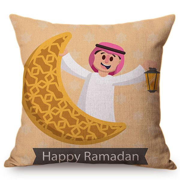 Muslim Child Celebrate Eid Ramadan Necessary Decorative Throw Pillow Case Children Like Room Cartoon Sofa Cushion Cover Cojines